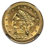 1854-O $2.50 Liberty Gold Quarter Eagle AU-58 NGC