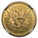 1854-O $2.50 Liberty Gold Quarter Eagle AU-58 NGC