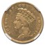 1854-O $3 Gold Princess XF-40 NGC