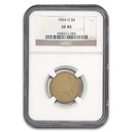 1854-O $5 Liberty Gold Half Eagle XF-45 NGC