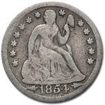 1854-O Liberty Seated Dime VG
