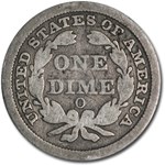 1854-O Liberty Seated Dime VG