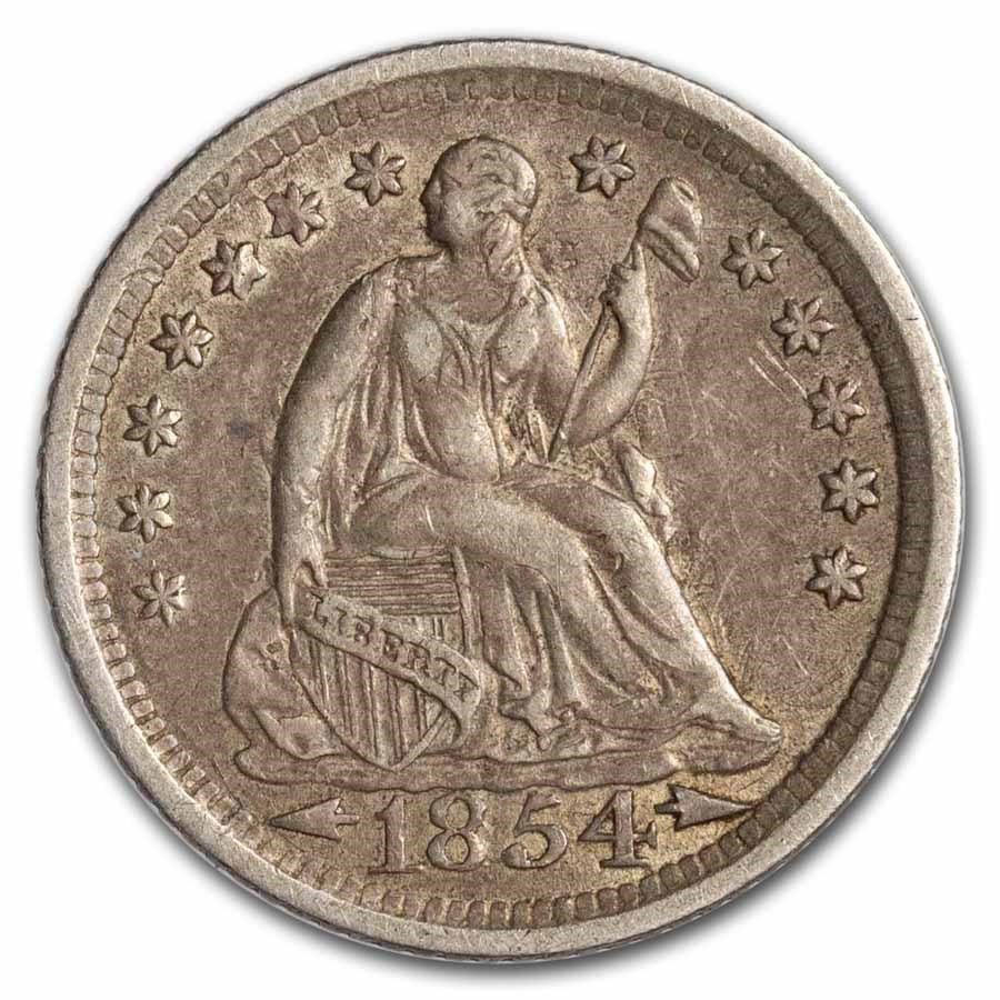 1854-O Liberty Seated Half Dime XF