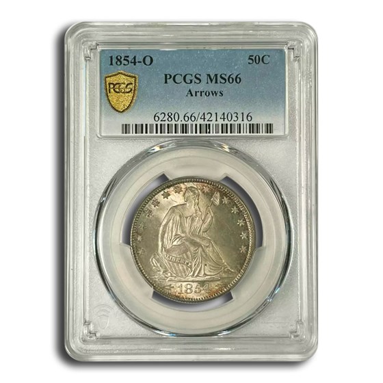 1854-O Liberty Seated Half Dollar MS-66 PCGS (Arrows) 1854-O Liberty Seated Half Dollar MS-66 PCGS (Arrows)