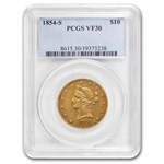 1854-S $10 Liberty Gold Eagle VF-30 PCGS