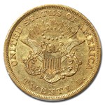 1854-S $20 Liberty Gold Double Eagle AU-50 PCGS
