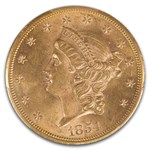 1854-S $20 Liberty Gold Double Eagle MS-61 PCGS
