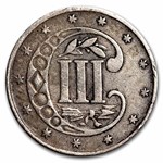 1854 Three Cent Silver Fine