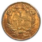 1855 $1 Indian Head Gold AU-58+ PCGS
