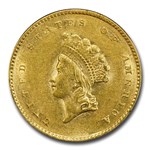 1855 $1 Indian Head Gold Dollar AU-55 PCGS