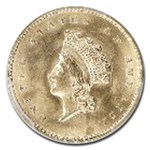 1855 $1 Indian Head Gold Dollar MS-66 PCGS