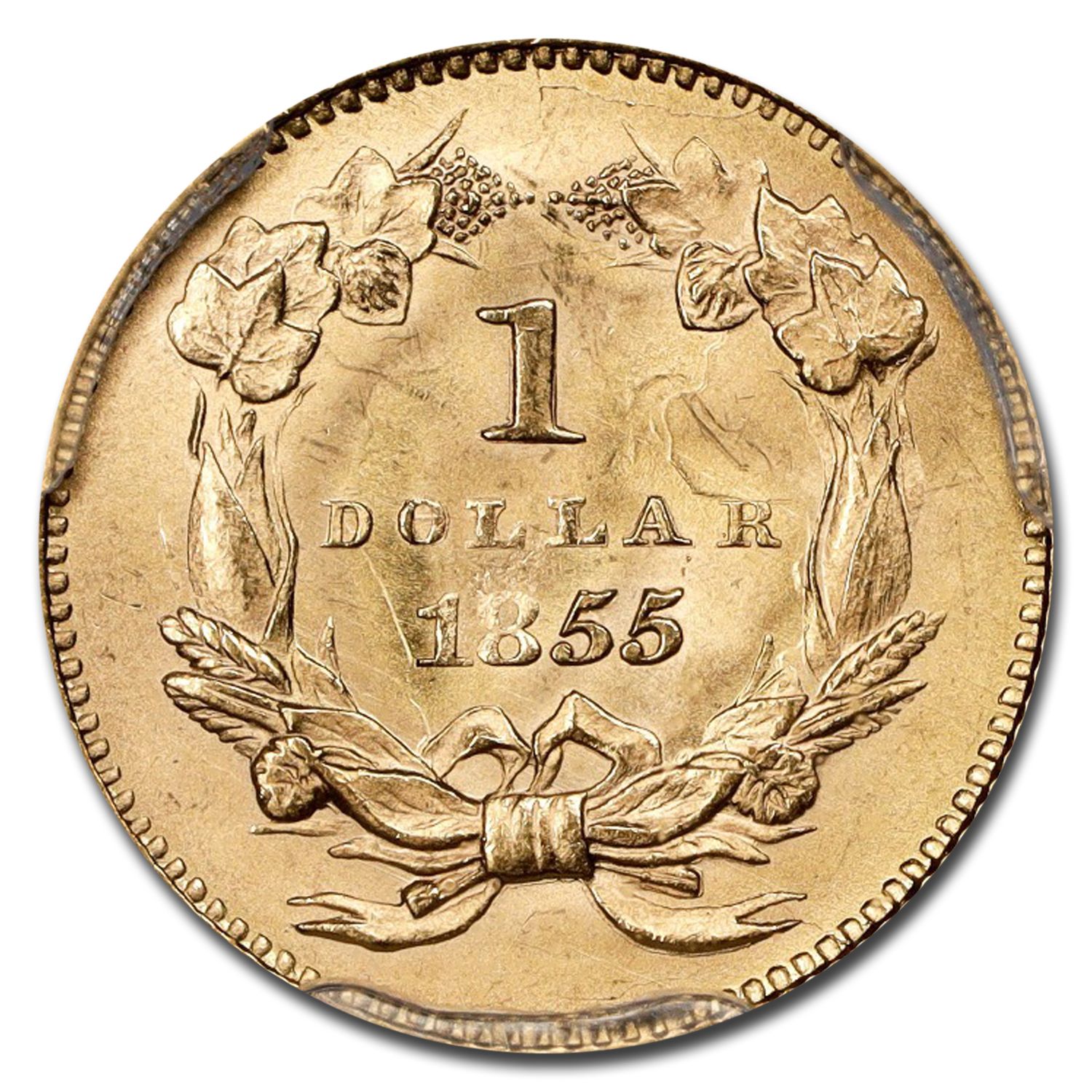 1855 (None) Phil Small Indian Princess Head Gold Dollar Value - APMEX