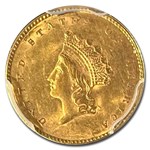 1855 $1 Indian Head Gold Dollar Type 2 MS-63 PCGS