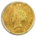 1855 $1 Indian Head Gold Dollar Type 2 MS-63 PCGS