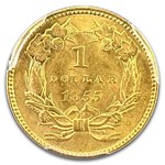 1855 $1 Indian Head Gold Dollar Type 2 MS-63 PCGS