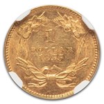 1855 $1 Indian Head Gold MS-62 NGC