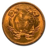 1855 $1 Indian Head Gold MS-62 PCGS CAC