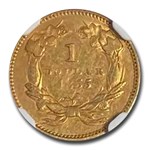 1855 $1 Indian Head Gold Type 2 AU-53 NGC