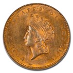 1855 $1 Indian Head Gold Type 2 MS-61 NGC