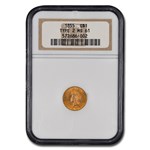 1855 $1 Indian Head Gold Type 2 MS-61 NGC