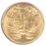 1855 $1 Indian Head Gold Type 2 MS-61 PCGS