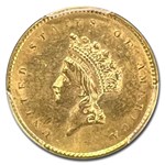 1855 $1 Indian Head Gold Type 2 MS-62 PCGS