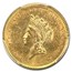 1855 $1 Indian Head Gold Type 2 MS-62 PCGS