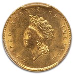 1855 $1 Indian Head Gold Type 2 MS-64 PCGS