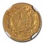 1855 $1 Indian Head Gold Type-II AU-53 NGC
