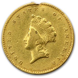 1855 $1 Indian Head Gold XF Details (Ex Jewelry) 1855 $1 Indian Head Gold XF Details (Ex Jewelry)