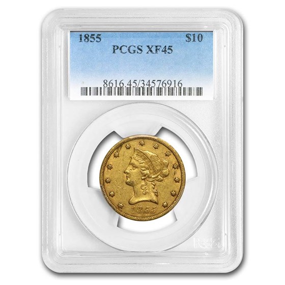 1855 $10 Liberty Gold Eagle XF 1855 $10 Liberty Gold Eagle XF