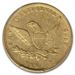 1855 $10 Wass Molitor Gold California Gold Rush AU-55 PCGS