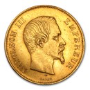 1855-1859 France Gold 100 Francs Napoleon III Avg Circ