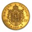 1855-1859 France Gold 100 Francs Napoleon III Avg Circ