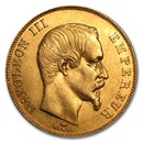 1855-1859 France Gold 50 Francs Napoleon III AU