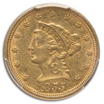 1855 $2.50 Liberty Gold Quarter Eagle AU-50 PCGS