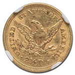 1855 $2.50 Liberty Gold Quarter Eagle AU-58 NGC
