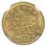 1855 $2.50 Liberty Gold Quarter Eagle MS-63 NGC