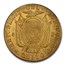 1855/2 Ecuador Gold 8 Escudos AU-58 PCGS