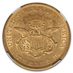 1855 $20 Liberty Gold Double Eagle AU-53 NGC