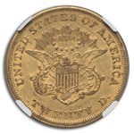 1855 $20 Liberty Gold Double Eagle AU-55 NGC
