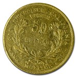 1855 $50 Gold Wass Molitor & Co. California Gold Rush XF-40 PCGS