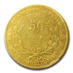 1855 $50 Wass Molitor Gold California Gold Rush VF-30 PCGS