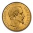 1855-A France Gold 50 Francs Napoleon III MS-64 NGC