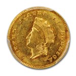 1855-C $1 Indian Head Gold Dollar MS-60 PCGS