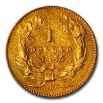 1855-D $1 Indian Head Gold AU-55 PCGS
