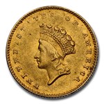 1855-D $1 Indian Head Gold Type-II AU-55 NGC