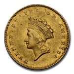 1855-D $1 Indian Head Gold Type-II AU-55 NGC