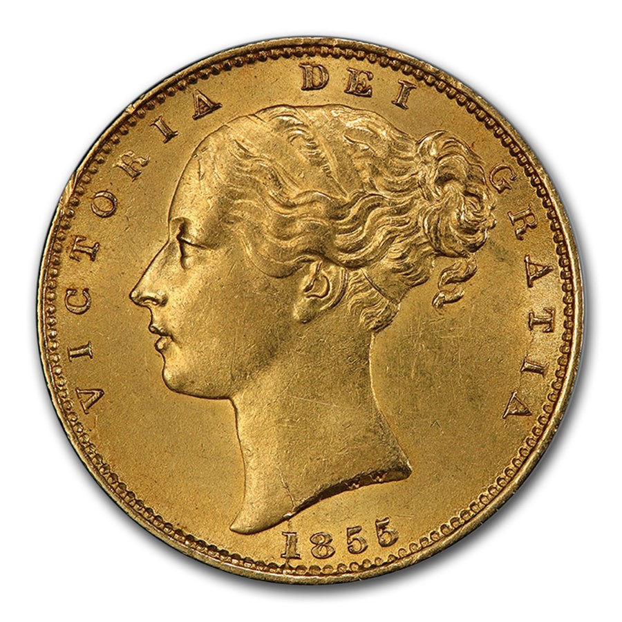 Buy 1855 Great Britain Gold Sovereign Victoria MS63 PCGS APMEX