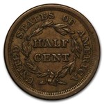 1855 Half Cent AU